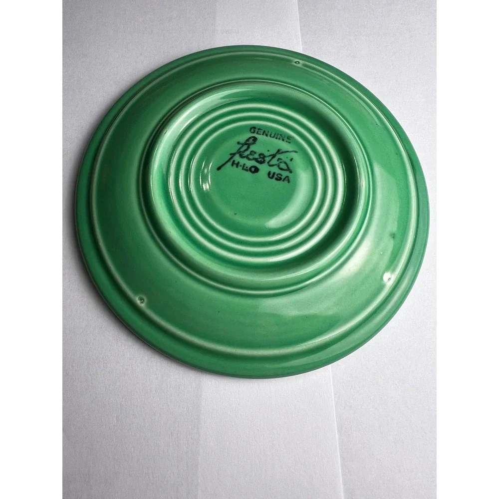 Genuine Fiesta‎ Ware Light Green Saucer 6 Inch Vintage Ceramic